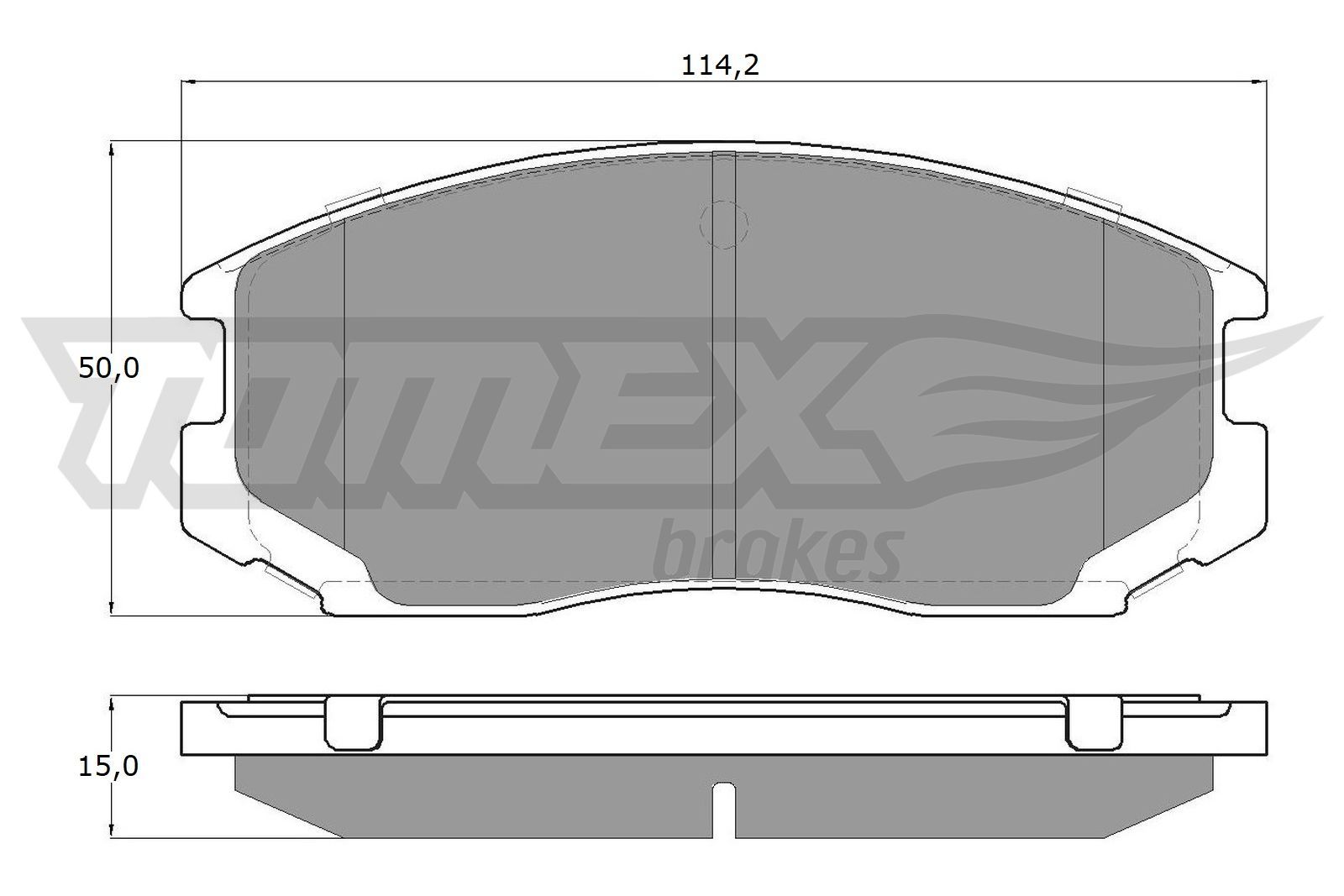 Obrázok Sada brzdových platničiek kotúčovej brzdy TOMEX Brakes  TX1291